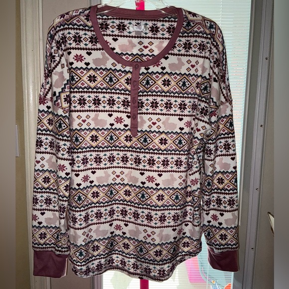 Secret Treasures Other - Secret Treasures Ladies Pajama Lounge Top Size L 12/14 Bunny 🐰